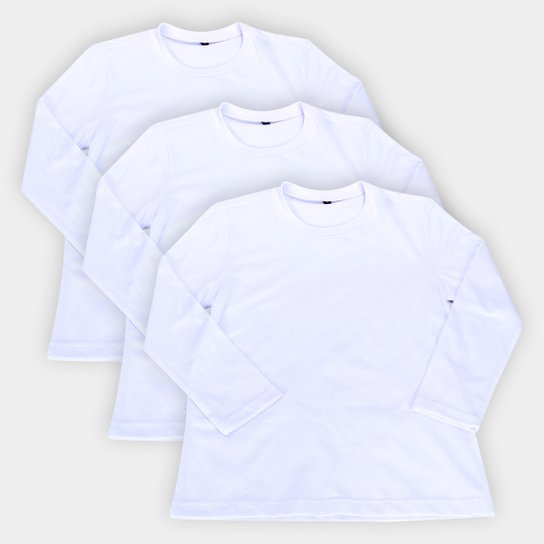 Kit Camiseta Infantil All Free Manga Longa 3 Peças - Branco é ruim? Kit Camiseta Infantil All Free Manga Longa 3 Peças - Branco é boa?