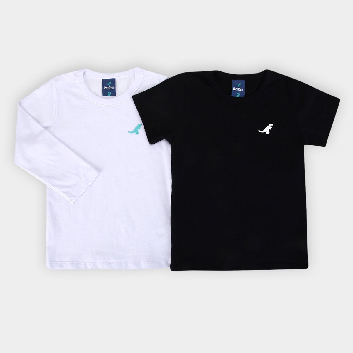 Kit Camiseta Infantil Rei Rex Básica Menino - 2 Peças Menor preço em Kit Camiseta Infantil Rei Rex Básica Menino - 2 Peças