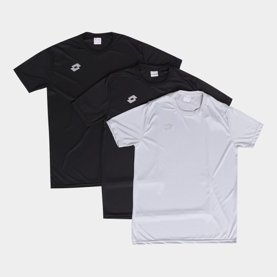 Kit  Camiseta Lotto Training Masculina c/ 3 Peças - Preto+Cinza é ruim? Kit  Camiseta Lotto Training Masculina c/ 3 Peças - Preto+Cinza é boa?