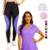 Kit Camiseta MALHA FRIA POLIAMIDA + Calça Leg Legging REDINHA Academia Corrida Feminina 531 - Roxo
