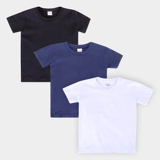 Kit Camiseta Manga Curta Bebê All Free Básica 3 Peças - Marinho+Branco é ruim? Kit Camiseta Manga Curta Bebê All Free Básica 3 Peças - Marinho+Branco é boa?