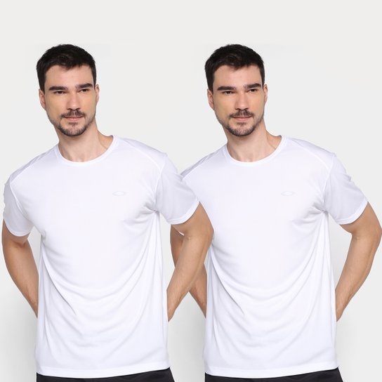 Kit Camiseta Manga Curta Oakley Daily Sport III Masculina - 2 peças - Branco Menor preço em Kit Camiseta Manga Curta Oakley Daily Sport III Masculina - 2 peças - Branco