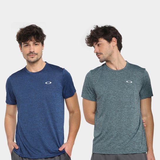 Kit Camiseta Oakley Ellipse Sports c/ 2 Peças Masculina - Azul+Marinho Menor preço em Kit Camiseta Oakley Ellipse Sports c/ 2 Peças Masculina - Azul+Marinho