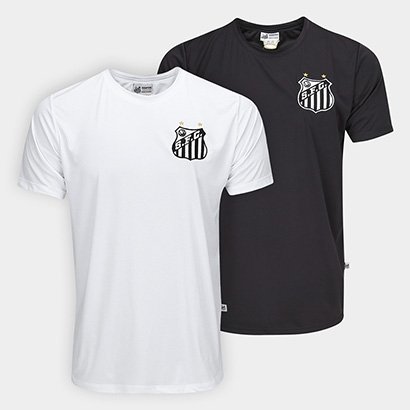 Kit Camiseta Santos Esportiva C/2 Masculina - Masculino