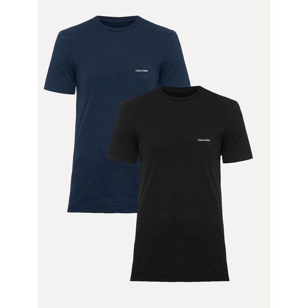 Kit Camisetas Calvin Klein | Masculina Flamê Preta/Azul Marinho