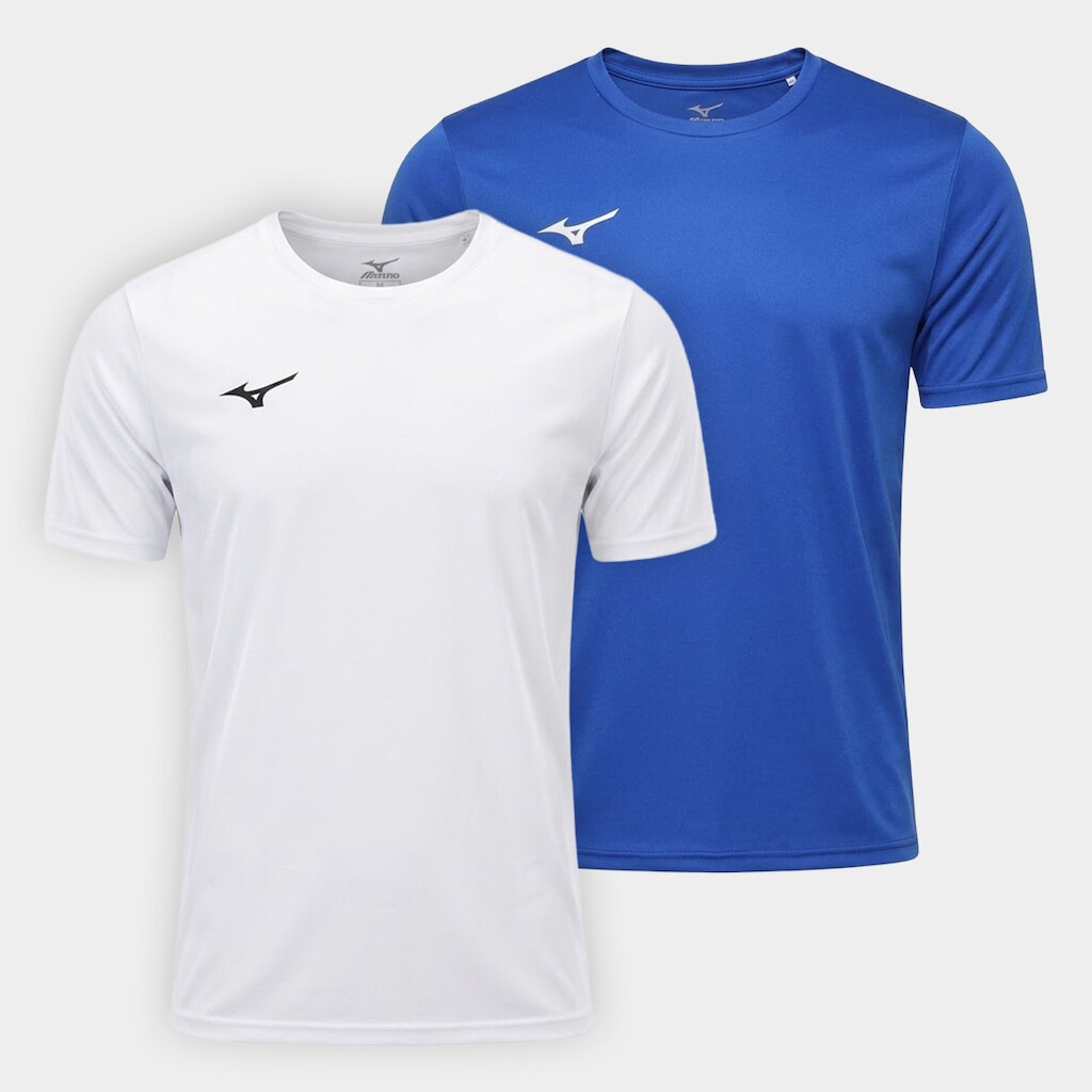 Kit  Camisetas Mizuno Treino Básica 2 Peças Masculina