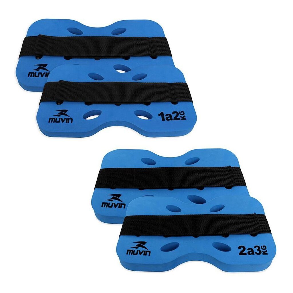 Kit Caneleira Hidroginástica - 1kg à 2kg + 2kg à 3kg