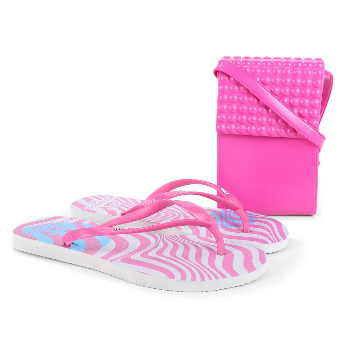 Kit Chinelo Tropical Brasil Estampado Slim e Bolsa Transversal Feminino Menor preço em Kit Chinelo Tropical Brasil Estampado Slim e Bolsa Transversal Feminino