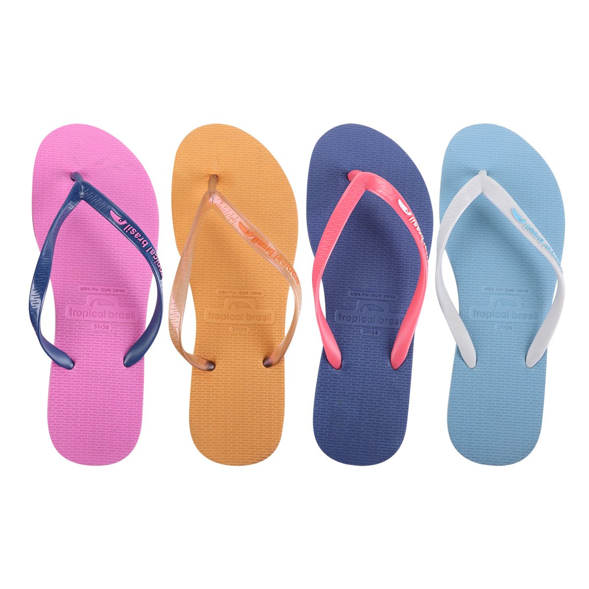 Kit Chinelo Tropical Brasil Slim Feminino 4 Pares Menor preço em Kit Chinelo Tropical Brasil Slim Feminino 4 Pares