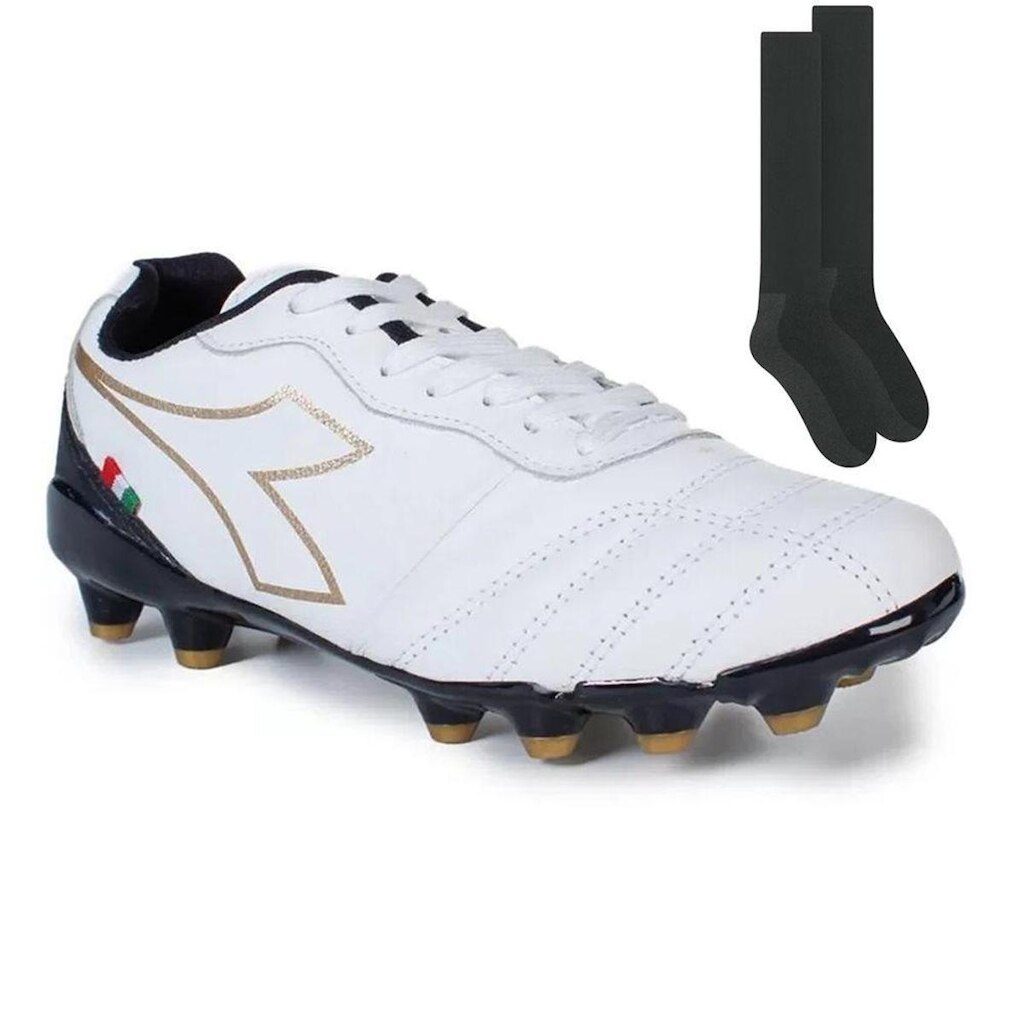 Kit Chuteira Campo Diadora Calcio + Par de Meião