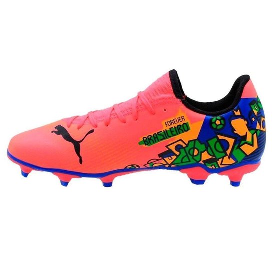 Kit Chuteira Campo Puma Future 7 Play Neymar Jr + Meião - Rosa 41