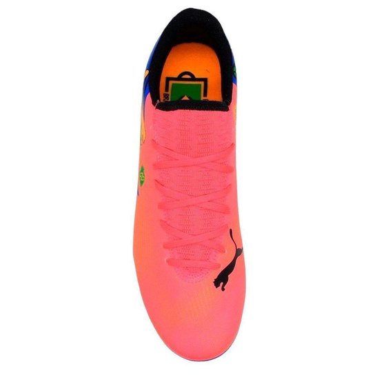 Kit Chuteira Campo Puma Future 7 Play Neymar Jr + Meião - Rosa 41