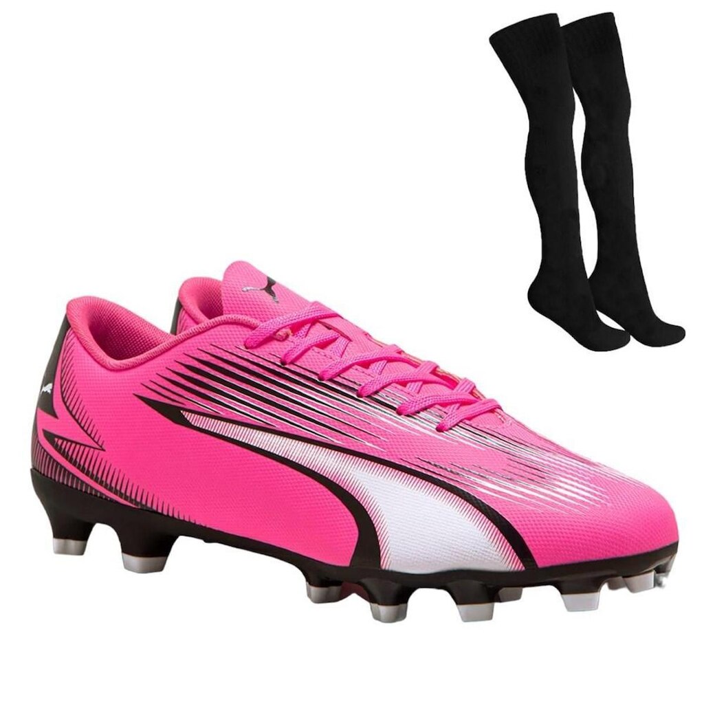 Kit Chuteira Campo Puma Ultra Play + Par de Meião