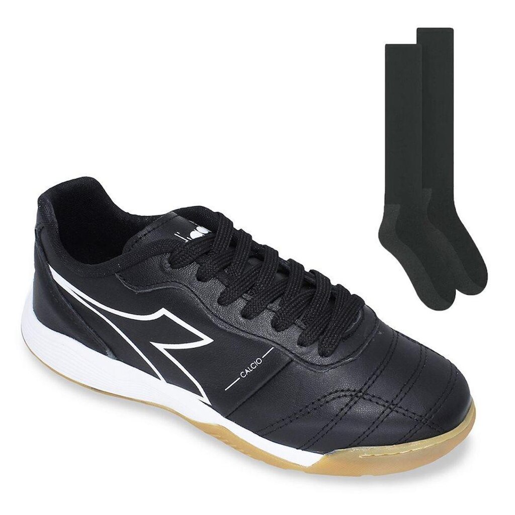 Kit Chuteira Futsal Diadora Calcio Elite + Par de