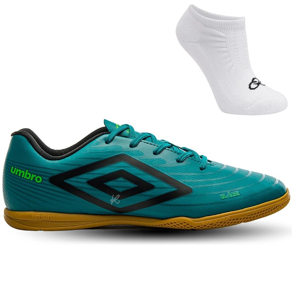 Kit Chuteira Futsal Umbro Glaze e Meia