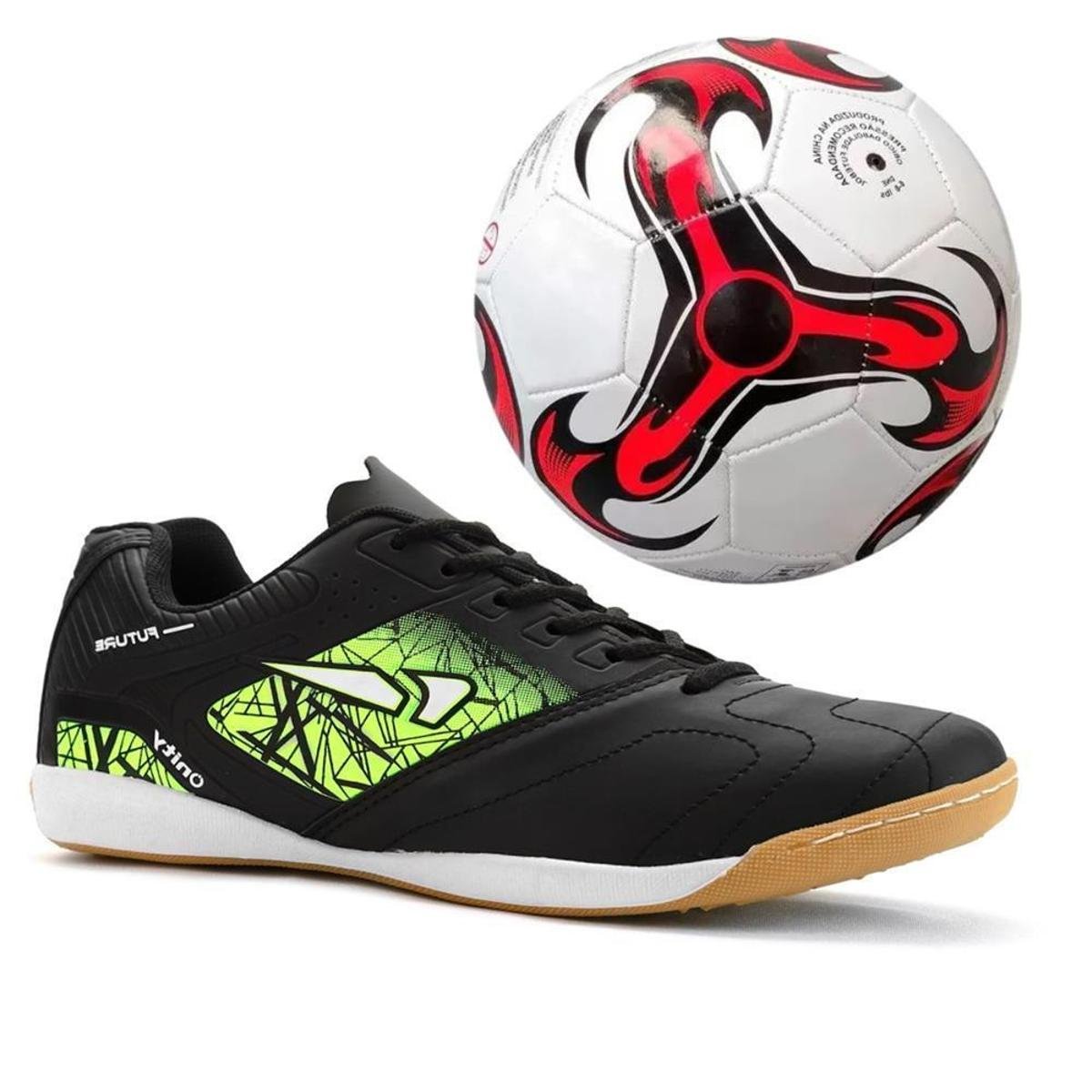 Kit Chuteira Masculina Society Treino + Bola Menor preço em Kit Chuteira Masculina Society Treino + Bola