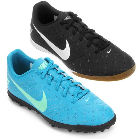 Kit Chuteiras Nike Beco Futsal e Society - Preto+Branco Menor preço em Kit Chuteiras Nike Beco Futsal e Society - Preto+Branco