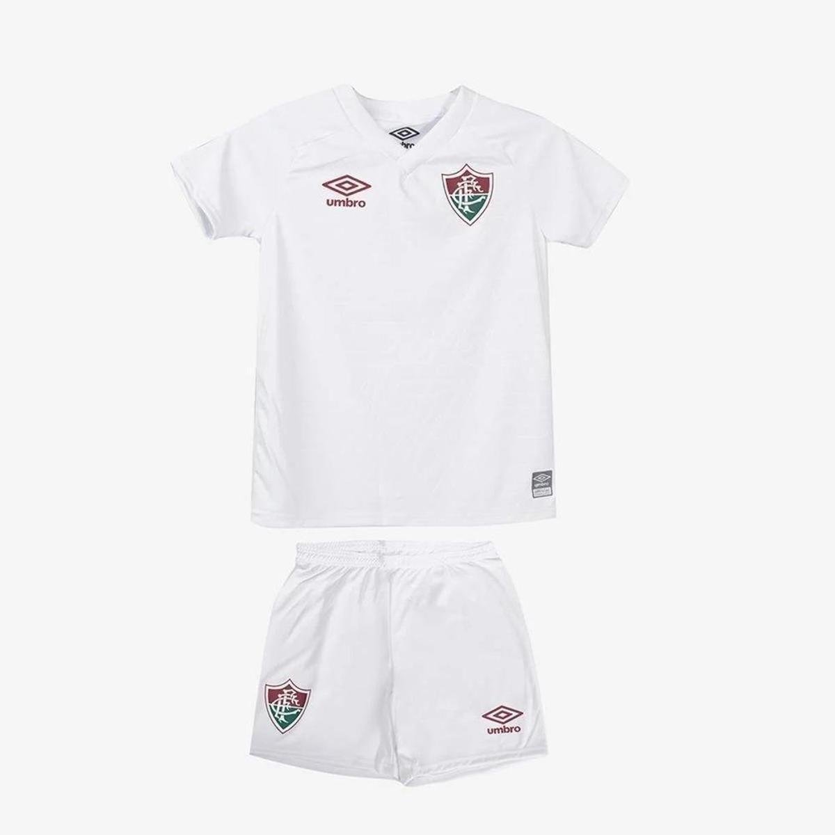 Kit Club Infantil Umbro Fluminense Of. 2 22/23 S/N Menor preço em Kit Club Infantil Umbro Fluminense Of. 2 22/23 S/N
