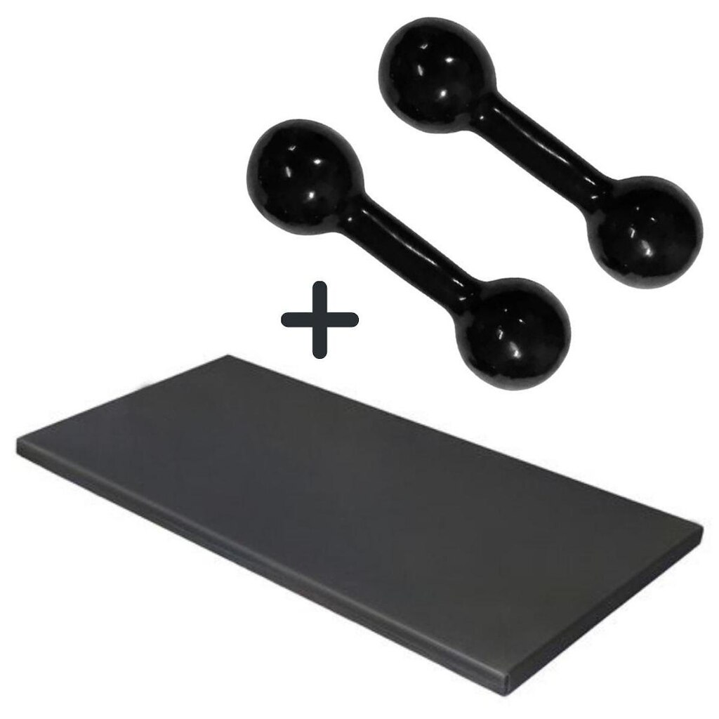 Kit Colchonete + Par de Halter 4 kg emborrachado
