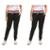 Kit com 02 Calças de Moletom Feminina Skinny Saruel Confort - Preto