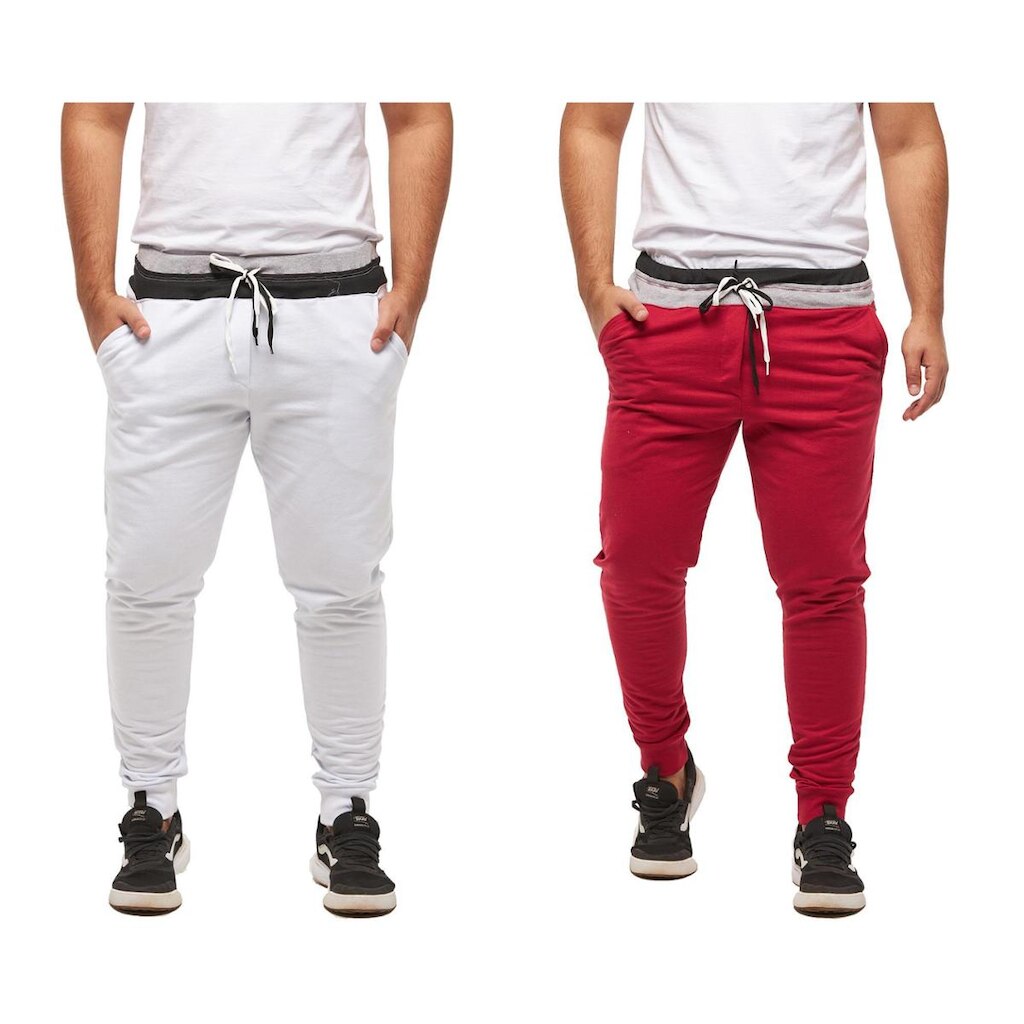 Kit com 02 Calças de Moletom Masculina Skinny Confort - M13