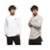 KIT COM 02 CAMISETAS LONGLINE MASCULINA WOOKS OVERSIZED MANGA COMPRIDA WC2-PRETO-VERMELHO-EXG - Branco+Cinza
