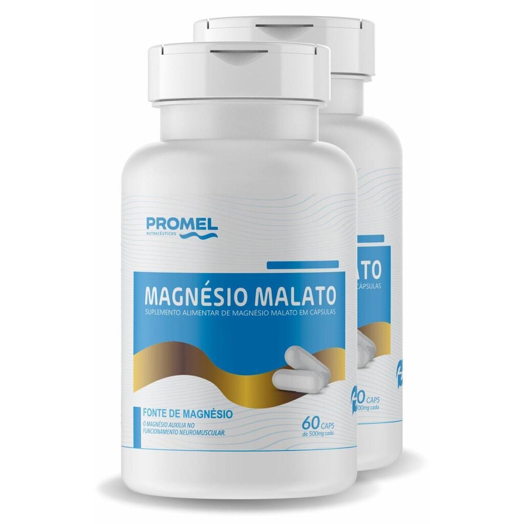 Kit Com 02 - Magnésio Malato 60 Capsulas de 500mg Promel