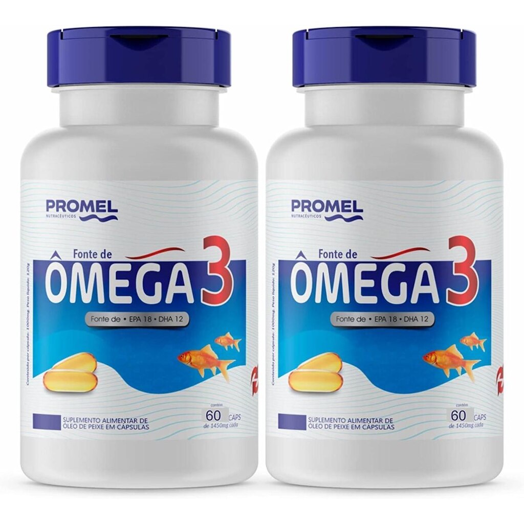 Kit Com 02 - Ômega 3 Promel 60 Capsulas de 1450mg