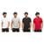 KIT COM 04 CAMISETAS BASICA GOLA PORTUGUESA - C3-BRANCO-CINZACLARO-PRETO-VERMELHO-4-G - Sortido