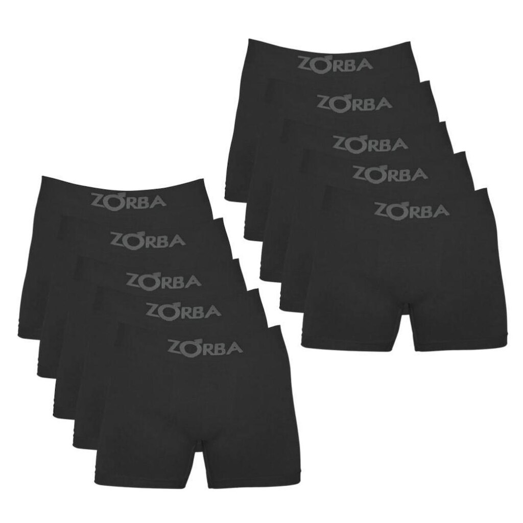 Kit Com 10 Cuecas Boxer Algodão Sem Costura Zorba 781