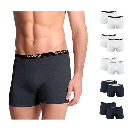Kit Com 10 Cuecas Boxer Cotton Basic Sortidas - Polo Match P - Sortido é ruim? Kit Com 10 Cuecas Boxer Cotton Basic Sortidas - Polo Match P - Sortido é boa?