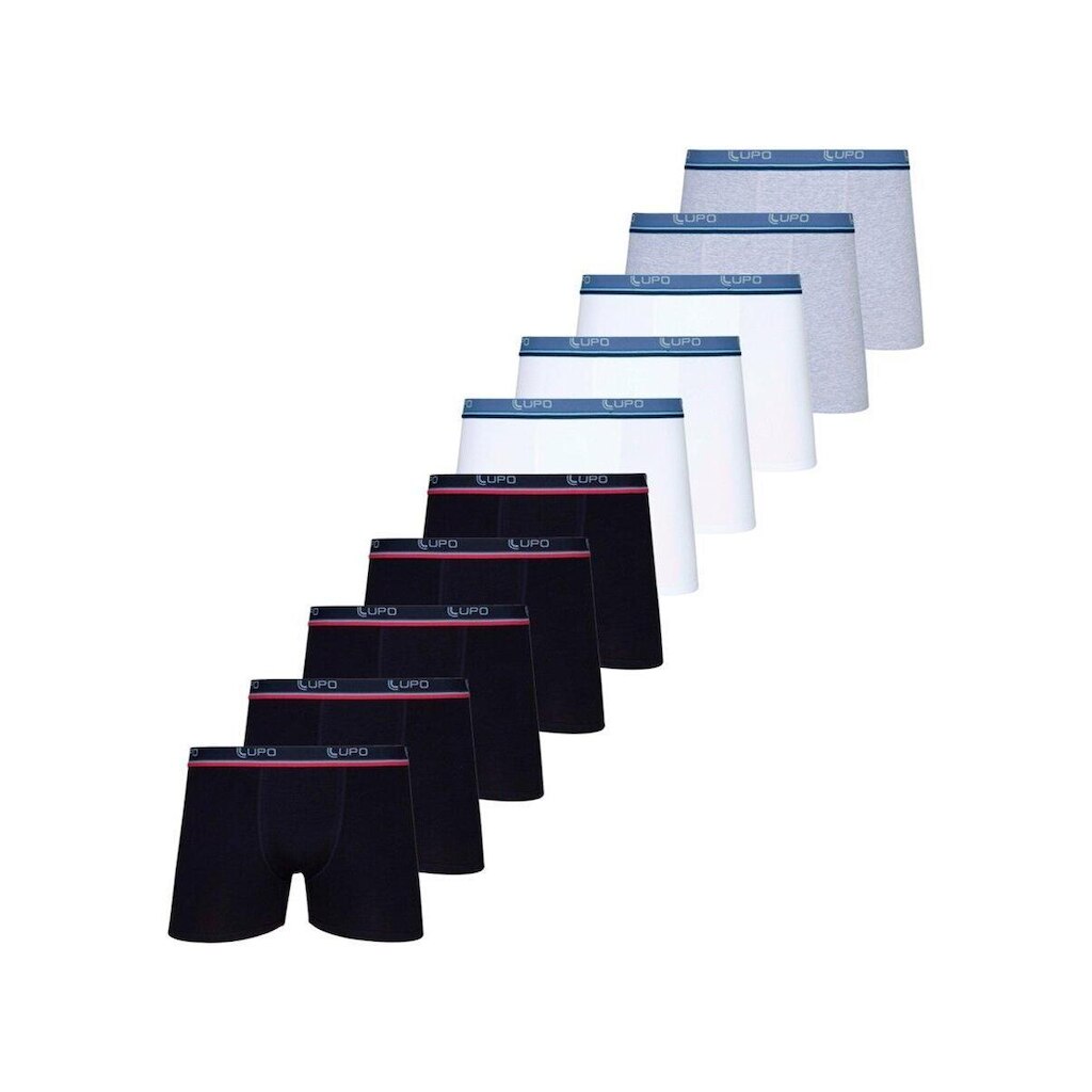 Kit com 10 Cuecas Boxer Lupo 523-910