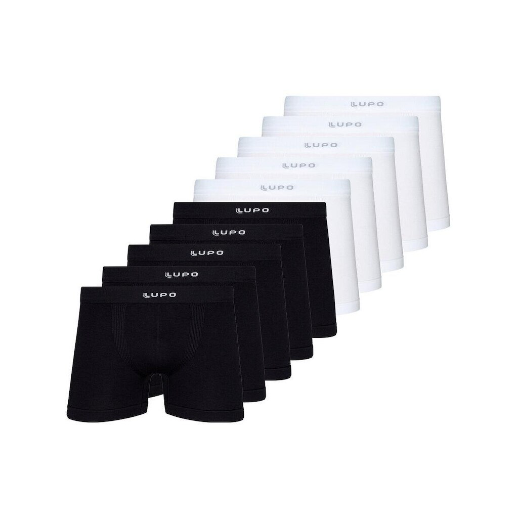Kit com 10 Cuecas Boxer Lupo 661-001 Branco