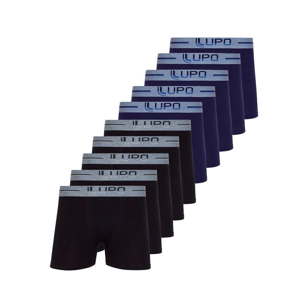 Kit com 10 Cuecas Boxer Lupo 784-016