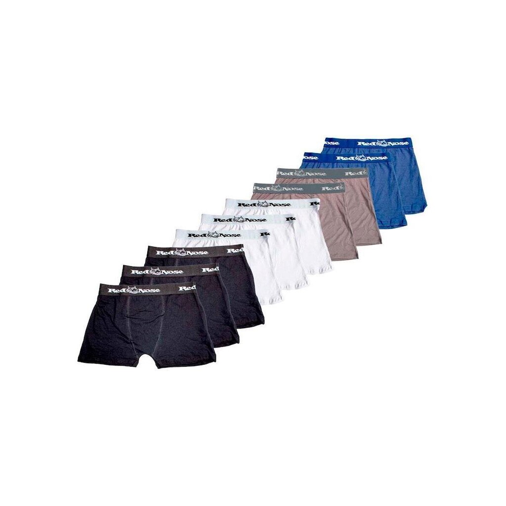 Kit com 10 Cuecas Boxer Red Nose 320 Azul