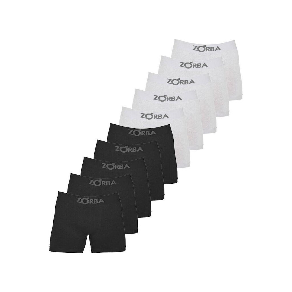 Kit com 10 Cuecas Boxer Zorba 781 Preto