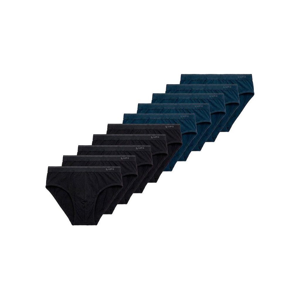 Kit com 10 Cuecas Slip Lupo 485-003