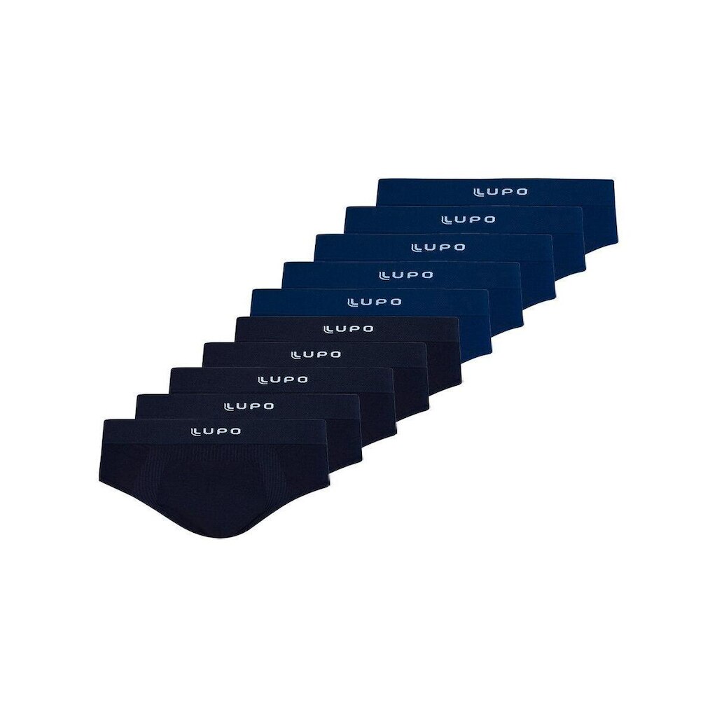 Kit com 10 Cuecas Slip Lupo 681-001