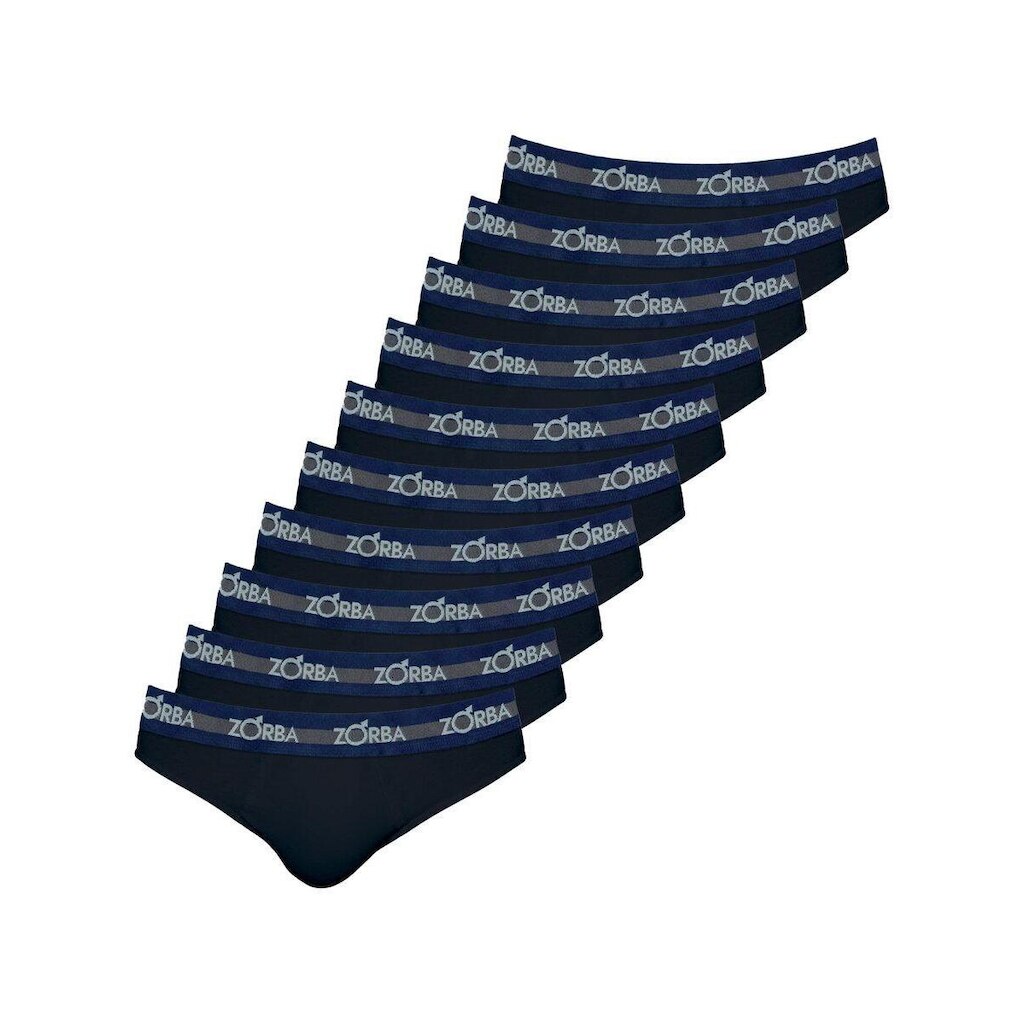 Kit com 10 Cuecas Slip Zorba 0764 Azul Marinho