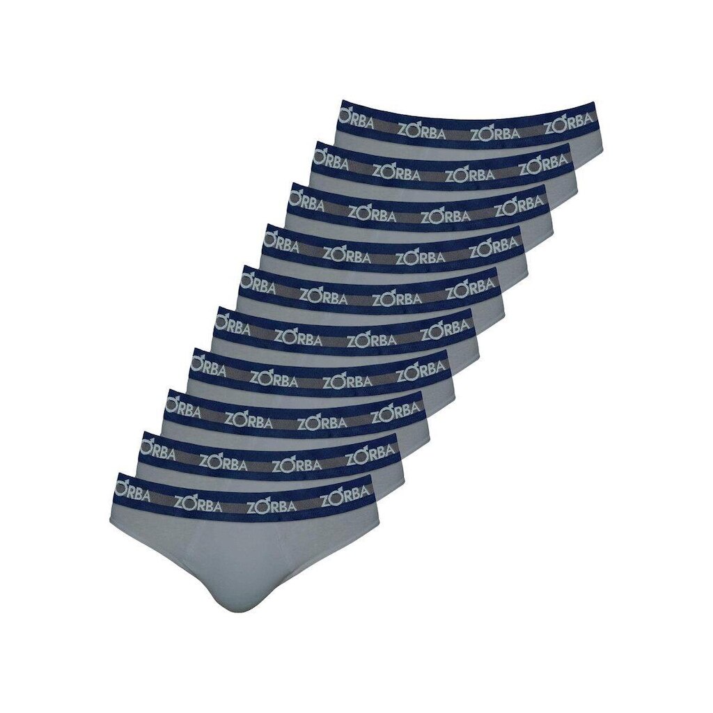 Kit com 10 Cuecas Slip Zorba 0764 Azul Marinho