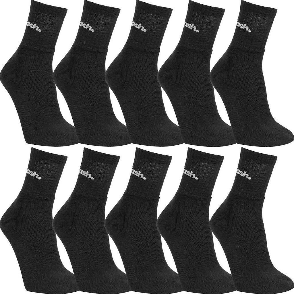 Kit Com 10 Pares De Meias Esportivas Mash Em Algodão Cano Médio