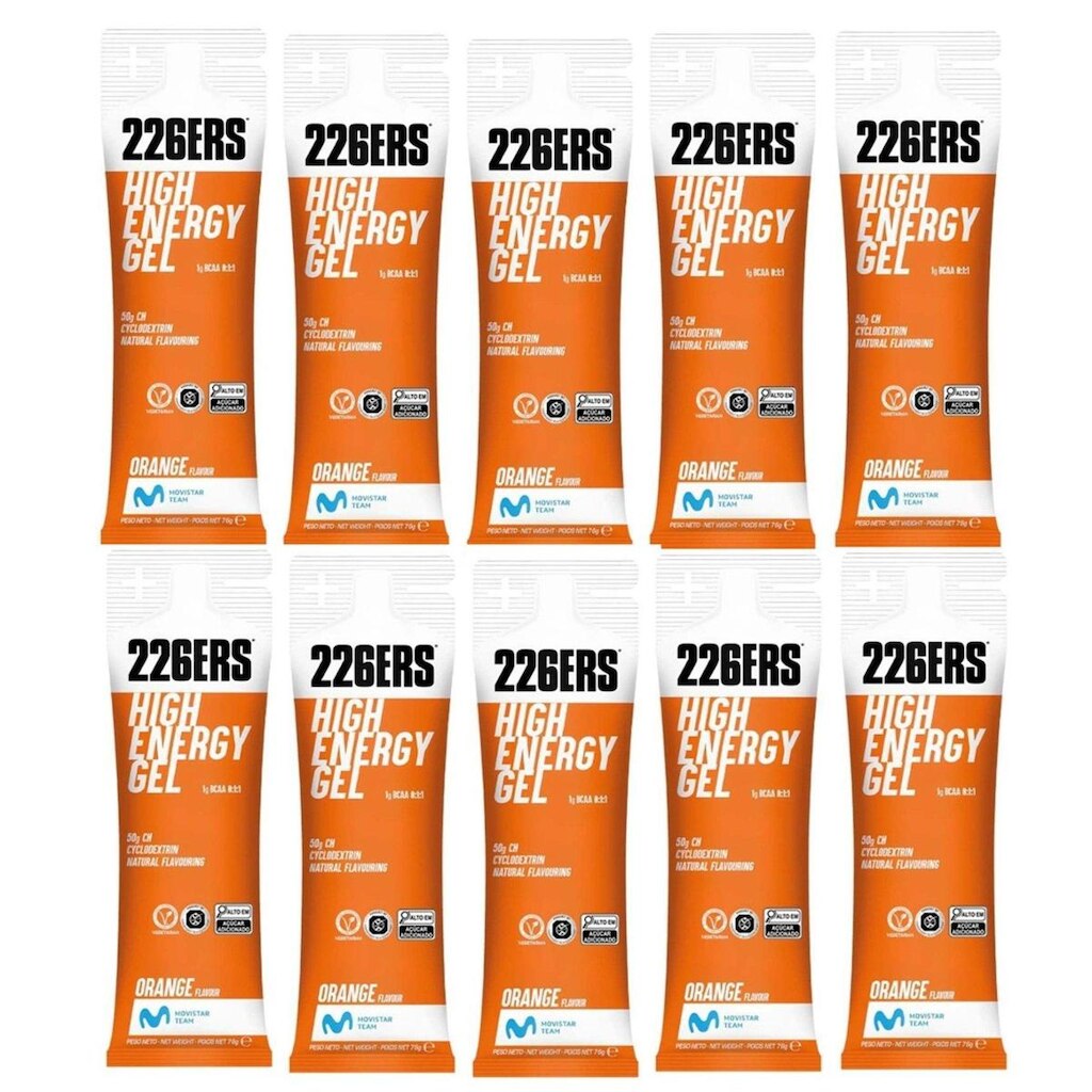 Kit com 10 Sachês Gel 226Ers High Energy