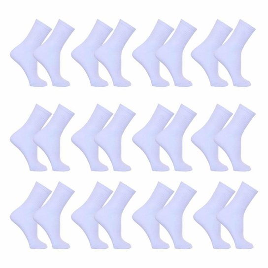 Kit com 12 Pares de Meia Infantil Uniforme Escolar New Life - Branco Menor preço em Kit com 12 Pares de Meia Infantil Uniforme Escolar New Life - Branco