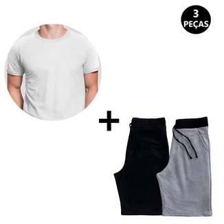 Kit com 2 Bermudas + 1 Camiseta Dooker  Masculino