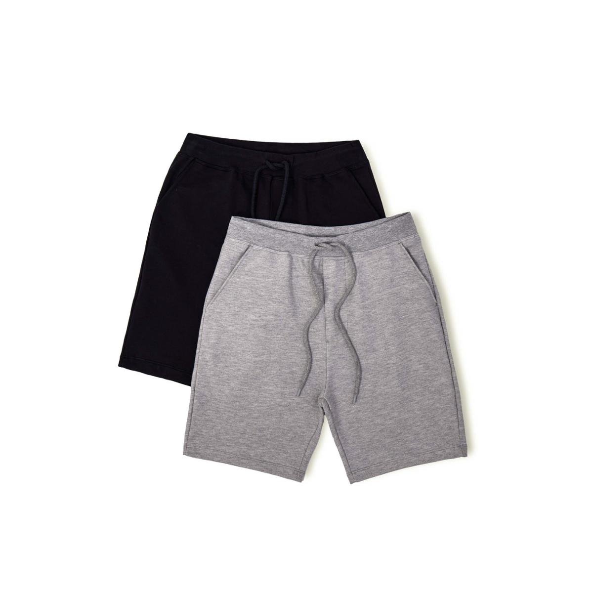 Kit Com 2 Bermudas Básicas Hering Em Moletom Masculino Menor preço em Kit Com 2 Bermudas Básicas Hering Em Moletom Masculino