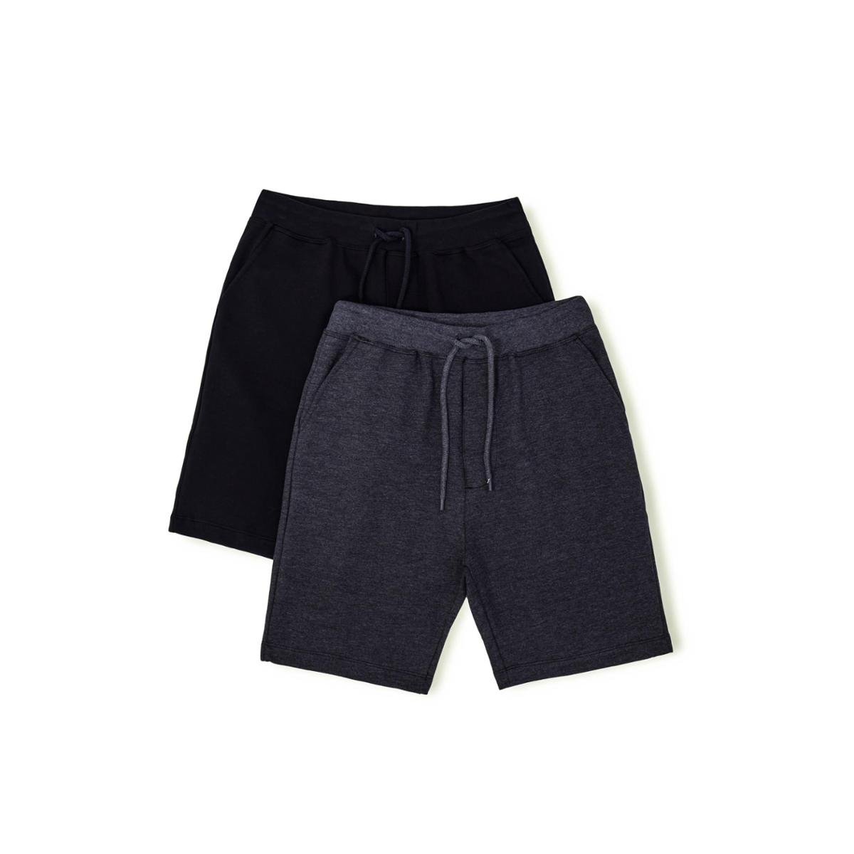 Kit Com 2 Bermudas Básicas Hering Em Moletom Masculino Menor preço em Kit Com 2 Bermudas Básicas Hering Em Moletom Masculino