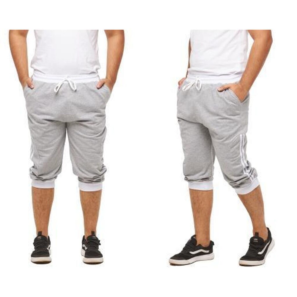 Kit com 2 Bermudas de Moletom Masculina Jogging Treino Hip Hop Dance