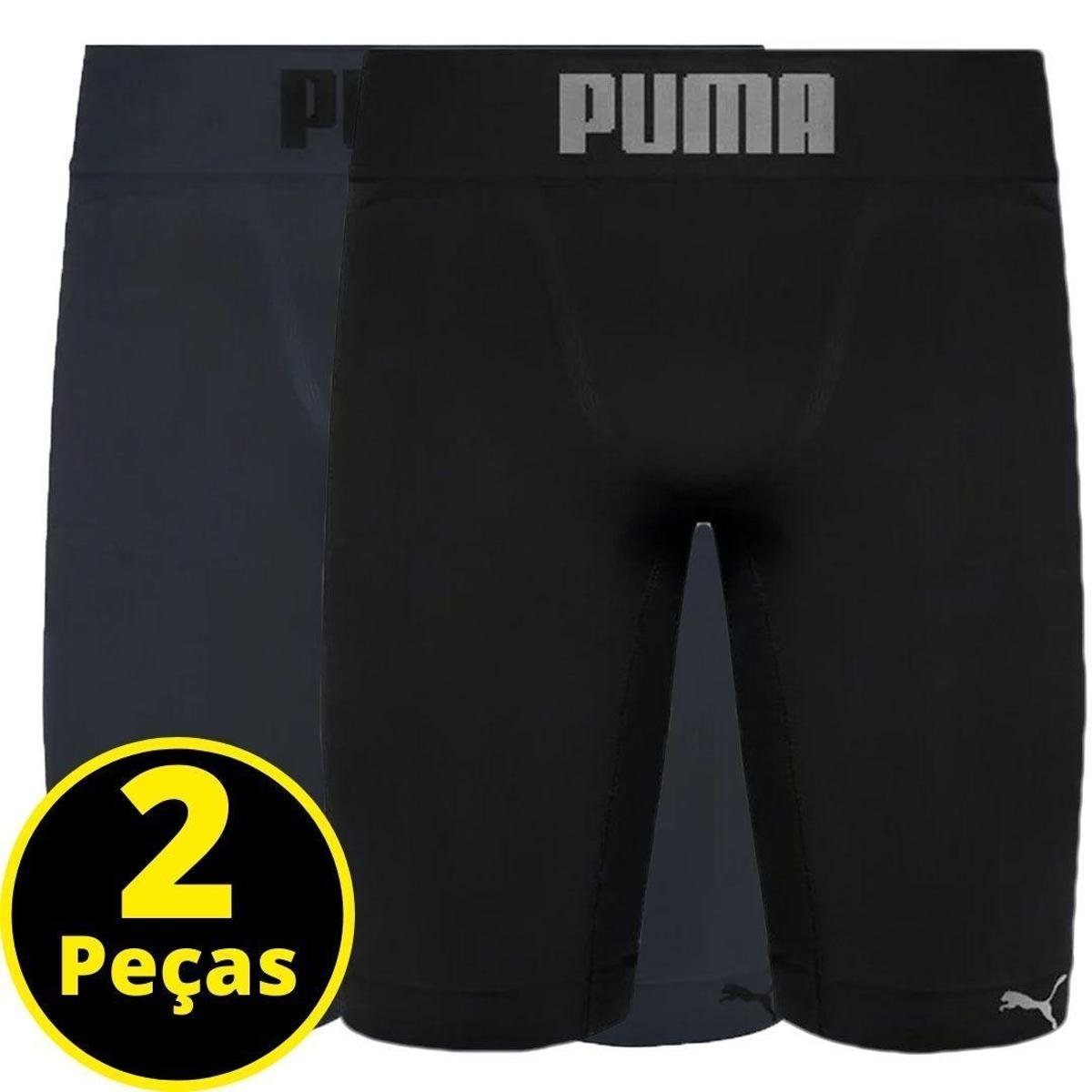 Kit com 2 Bermudas Térmicas Alta Compressão Sem Costura Masculino Puma Sem Costura Menor preço em Kit com 2 Bermudas Térmicas Alta Compressão Sem Costura Masculino Puma Sem Costura