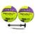 Kit Com 2 Bolas De Vôlei Penalty 8.0 Pro IX Aprovada FIVB + Bomba De Ar Penalty Dupla Ação - Verde+Branco