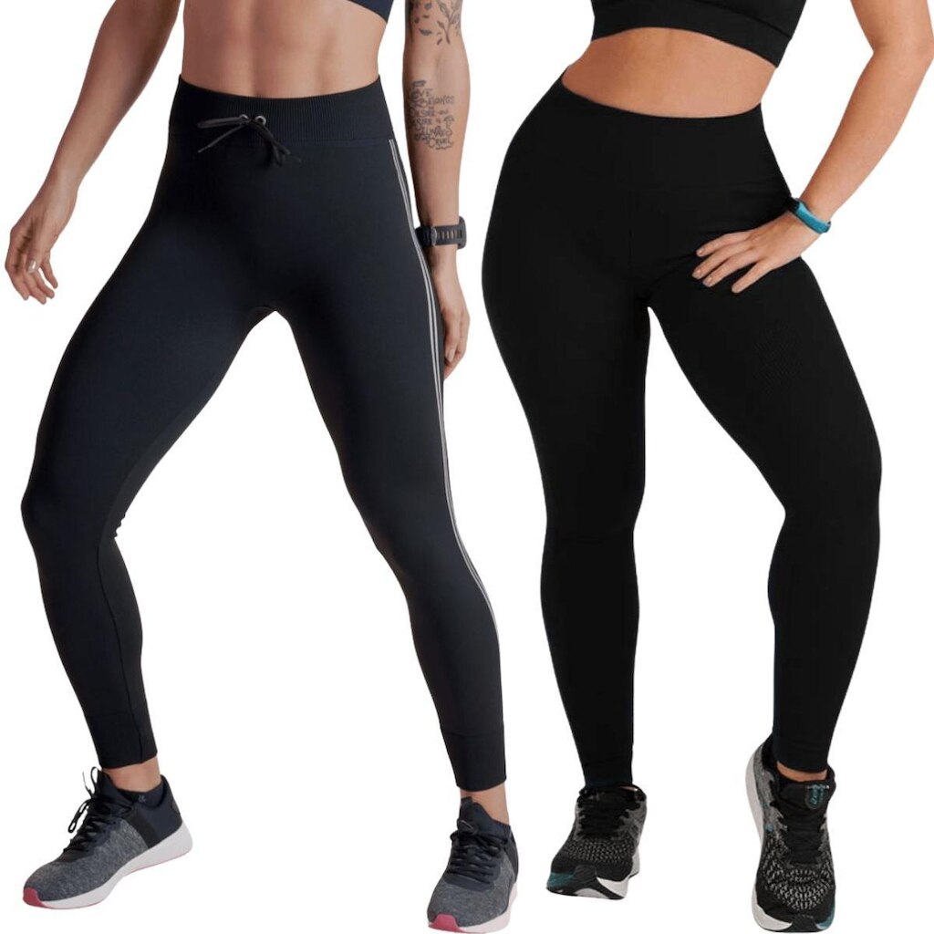 Kit com 2 Calças Leggings Legs Lupo Levanta Bumbum